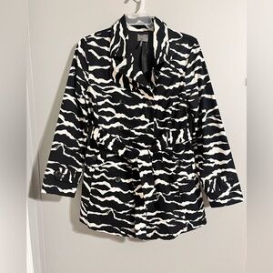 Kristin Davis Zebra print Trench Coat